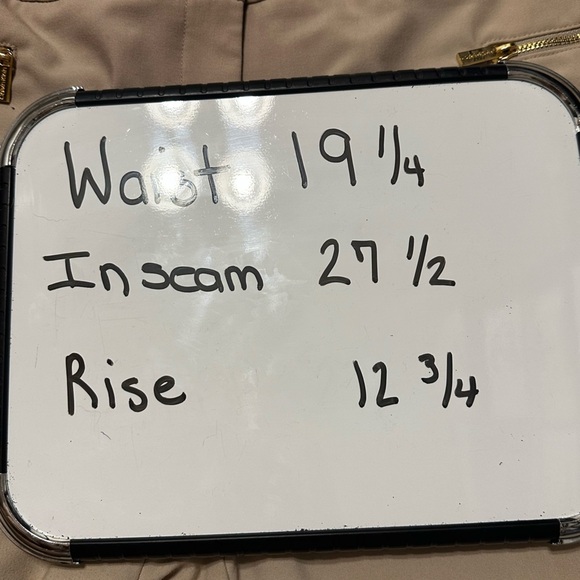 Calvin Klein Straight Slim Zip Pocket Pants Mid rise, Khaki color size 14 - Picture 7 of 7